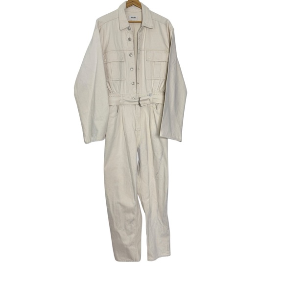 AGOLDE Tatum Denim Jumpsuit Cream - Picture 5 of 14